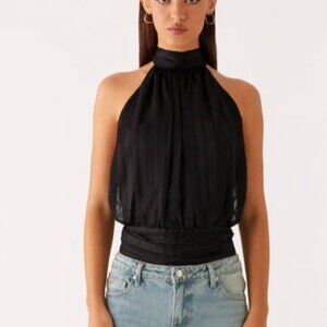 Willow Chiffon Top - Black